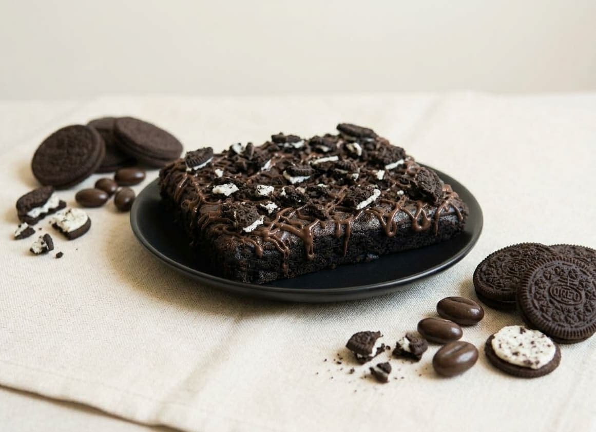 Fudgy Brownies with Oreo Crumble